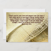 Pays Burlap Photo Faire-part de graduation (Dos)