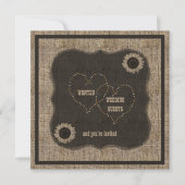 Pays Burlap Western Faire-part de mariage (Devant)