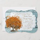 Pays Chic Coral Tree Faire-part de mariage (Devant)