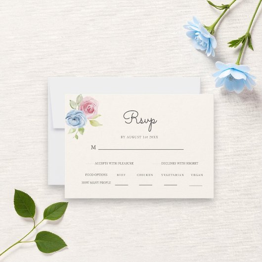 Pays chic pastel et crème  Réponse de mariage 