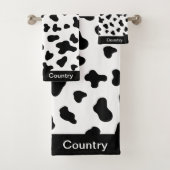 Pays chic vache noir et blanc motif (En situation)
