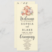 Pays Citrouilles Plaid Automne Programme de mariag (Devant / Derrière)