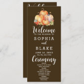 Pays Citrouilles Plaid Automne Programme de Mariag (Devant / Derrière)