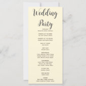 Pays Citrouilles Plaid Automne Programme de mariag (Dos)