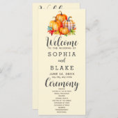 Pays Citrouilles Plaid Automne Programme de mariag (Devant / Derrière)