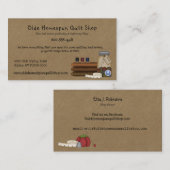 Pays Coudre Quilting Rustic Carte de visite (Devant / Derrière)