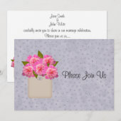 Pays Croc De La Faire-part de mariage Des Peonies (Devant / Derrière)