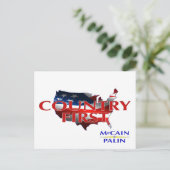 Pays d'abord John McCain Sarah Palin cartes postal (Debout devant)