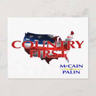 Pays d'abord John McCain Sarah Palin cartes postal