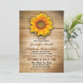 pays de bois rustique invitations de mariage de to (Debout devant)