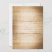 pays de bois rustique invitations de mariage de to (Dos)