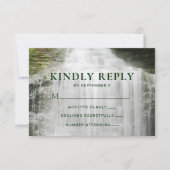 Pays de cascade Mariage extérieur RSVP (Devant)