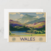 Pays de Galles Royaume-Uni Carte postale de voyage (Devant / Derrière)