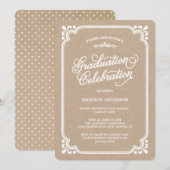 Pays de vintage | Invitation de fin d'études (Devant / Derrière)