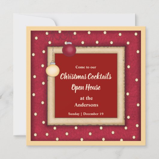 Pays Décontracté Fête de Noël Invitation (Devant)