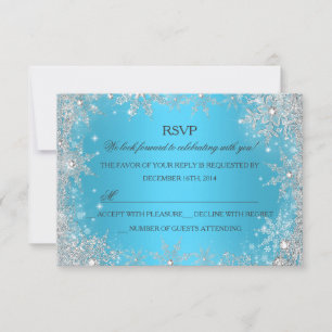 Pays des merveilles d'hiver bleu Noël Réponse RSVP