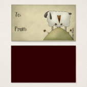 Pays Design de moutons primitifs sur une colline T (Devant & derrière)