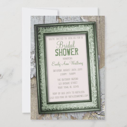 Pays du Sud Rustique Invitations de douche nuptial (Devant)