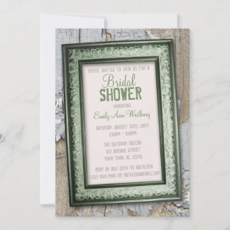 Pays du Sud Rustique Invitations de douche nuptial