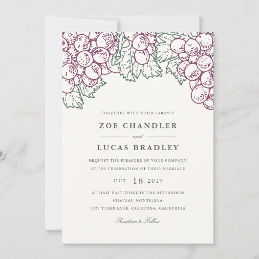 Pays du vin | FAIRE-PART DE MARIAGE (Devant)