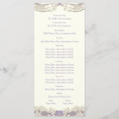 Pays Elegance Lavender Floral Wedding Programme (Dos)