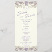 Pays Elegance Lavender Floral Wedding Programme (Devant)