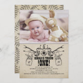 Pays et rustique 1 Invitation photo d'anniversaire (Devant / Derrière)