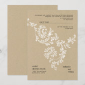 Pays Faire-part de mariage Floral (Devant / Derrière)