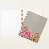 Pays Fleurs sauvages Kraft Floral Planner (Devant avec enveloppe)