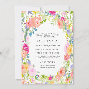 Pays Floral Garden Fête des mariées Invitation