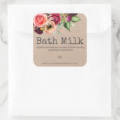 Pays Floral Kraft Lait à Bain Étiquettes de produi (Sac)