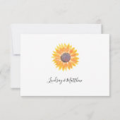 Pays Foliage de tournesol Mariage RSVP (Dos)