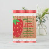 Pays Fraise En vichy Ruffles Invitation (Debout devant)