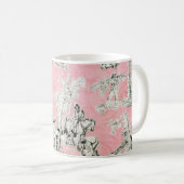 Pays Français Toile rose Café Mug (Devant droit)