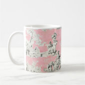Pays Français Toile rose Café Mug (Gauche)