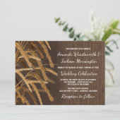 Pays Grange Rustic Hay Blé Invitations de mariage (Debout devant)