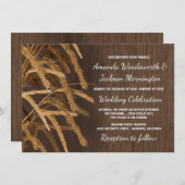 Pays Grange Rustic Hay Blé Invitations de mariage (Devant / Derrière)