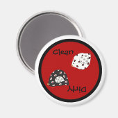 Pays Hen Clean Lave-vaisselle sale Magnet (Recto/Verso)