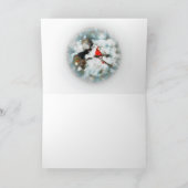 Pays hiver, carte de Noël, grange, neige, ferme (Intérieur)