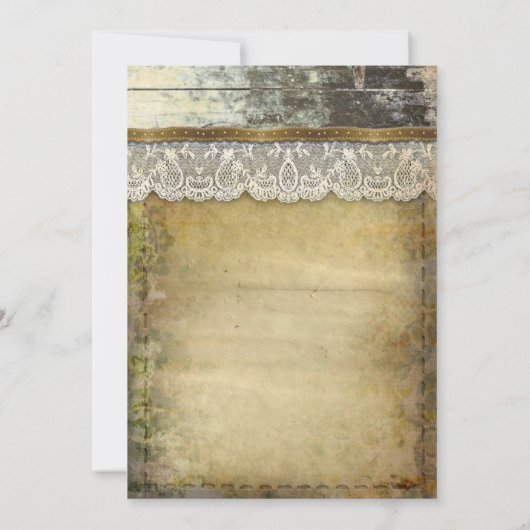 pays invitation de mariage rustique (Dos)