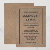 Pays Invitations de mariage rustique (Devant / Derrière)