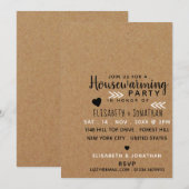 Pays Kraft Houseéching Party Invitation (Devant / Derrière)
