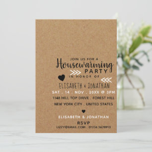 Pays Kraft Houseéching Party Invitation