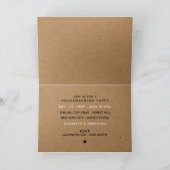 Pays Kraft Houseéching Party Invitation (Intérieur)