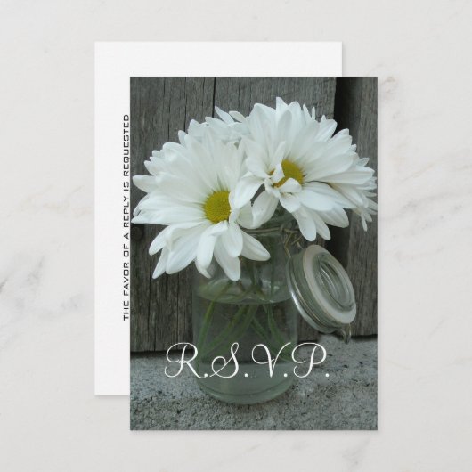 Pays / Mariage de la grange RSVP - Daisies Mason J (Devant / Derrière)