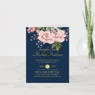 Pays Marine Bleu Bleu rose Roses Or FIANÇAILLES