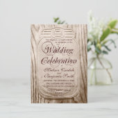 Pays Mason Jar Rustique Bois de mariage Invitation (Debout devant)