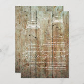 Pays Mason Jars Grange Bois Mariage Invitations (Devant / Derrière)