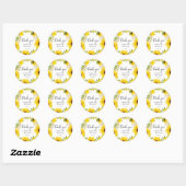 Pays Merci de tournesol de mariage Favor Sticker (Feuille)
