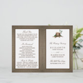 Pays Monogramme Programme de mariage Arbre et Burl (Debout devant)